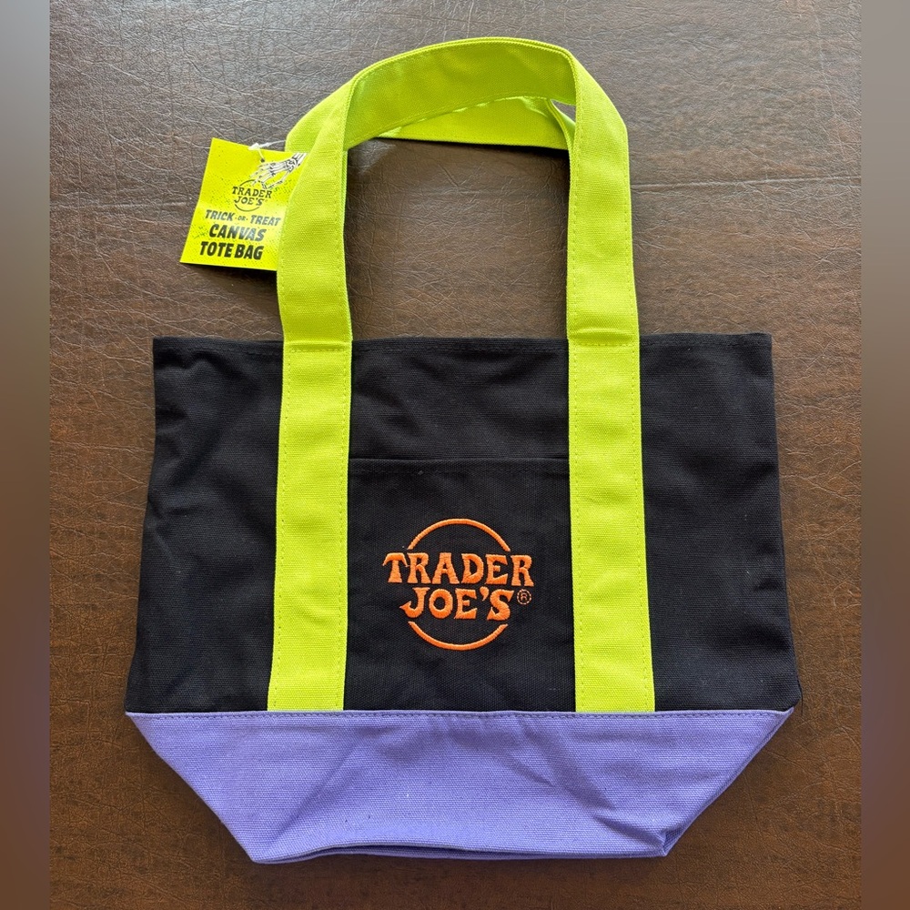 Trader Joe's Multi-Color Halloween Mini Canvas Tote Bag